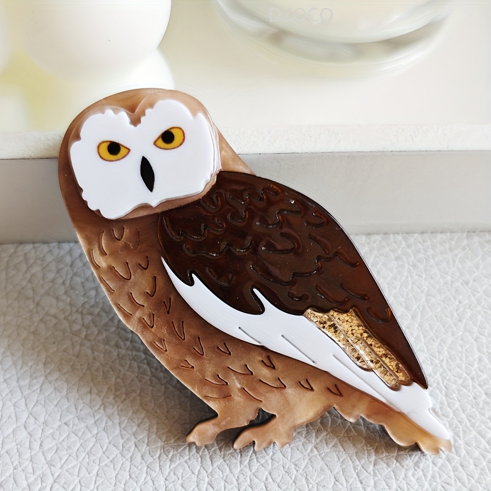 TEMU Handmade Acrylic Eagle Brooch Pin – Vintage Style Design With Intricate Detailing, Scarves, Bags, And Clothing Accessories, Clothing Accessory |