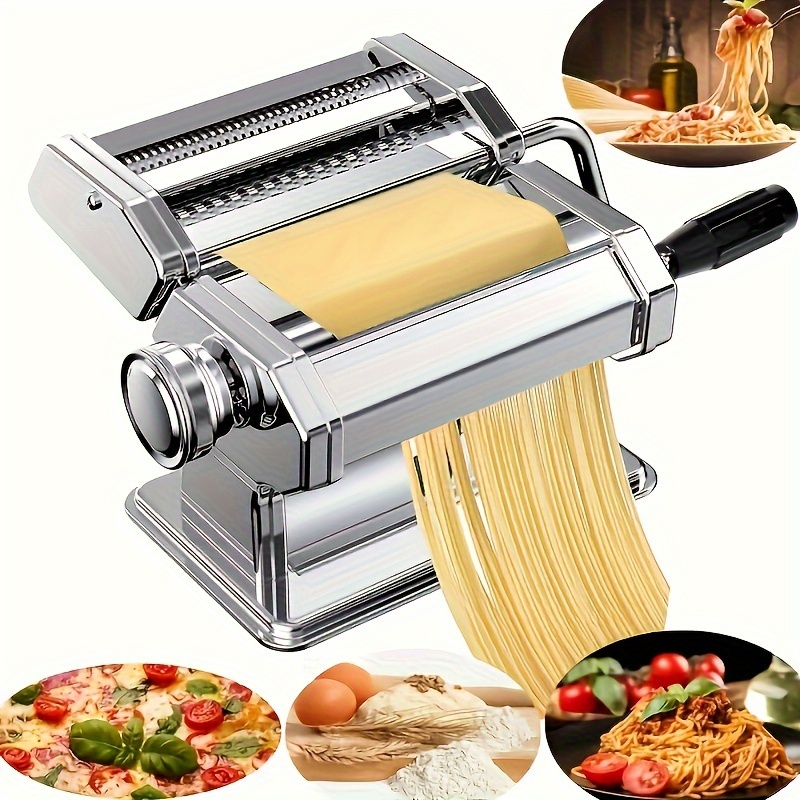 Pasta Maker Manual Noodle Press Machine Stainless Steel Noodle Maker  Stainless Steel Noodle Maker Manual Pasta Machine With 7 Press Molds For  Ravioli Spaghetti Lasagna 