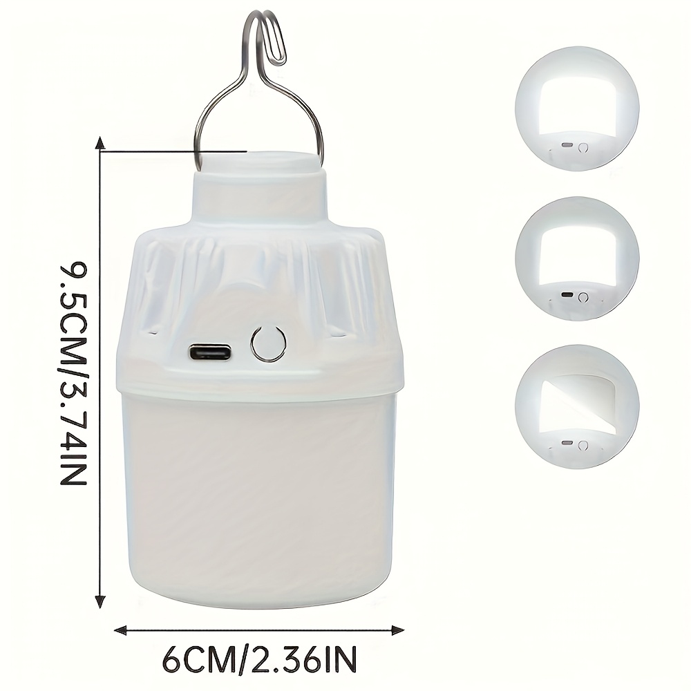 Portable Electric Light for Camping, LED Bulb with USB Charging