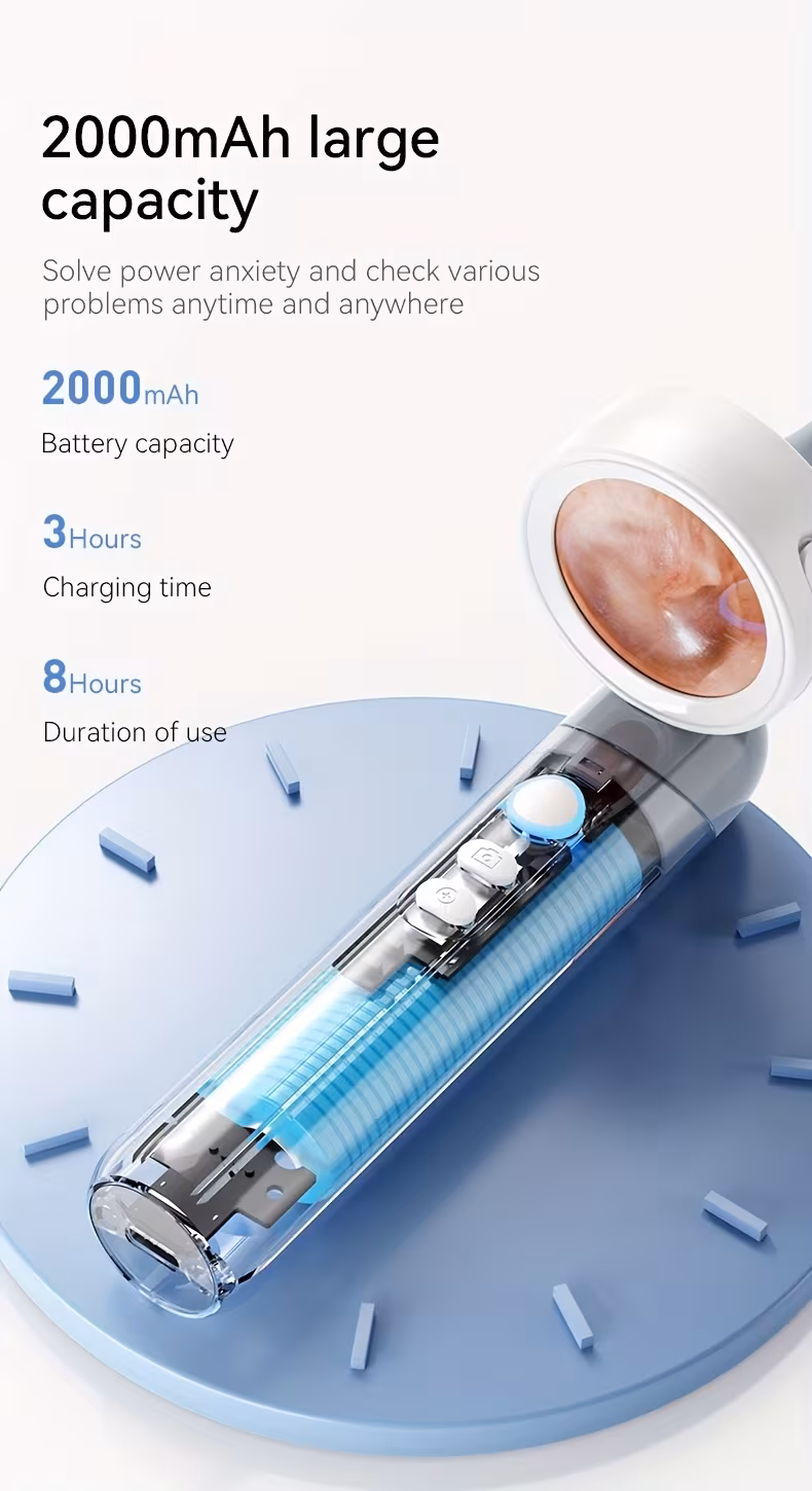 otoscope ear camera with 1 38 screen 1080p ear scope with 12 silicone tips support photo and view ideal pocket otoscope for home use and pets Product details 1