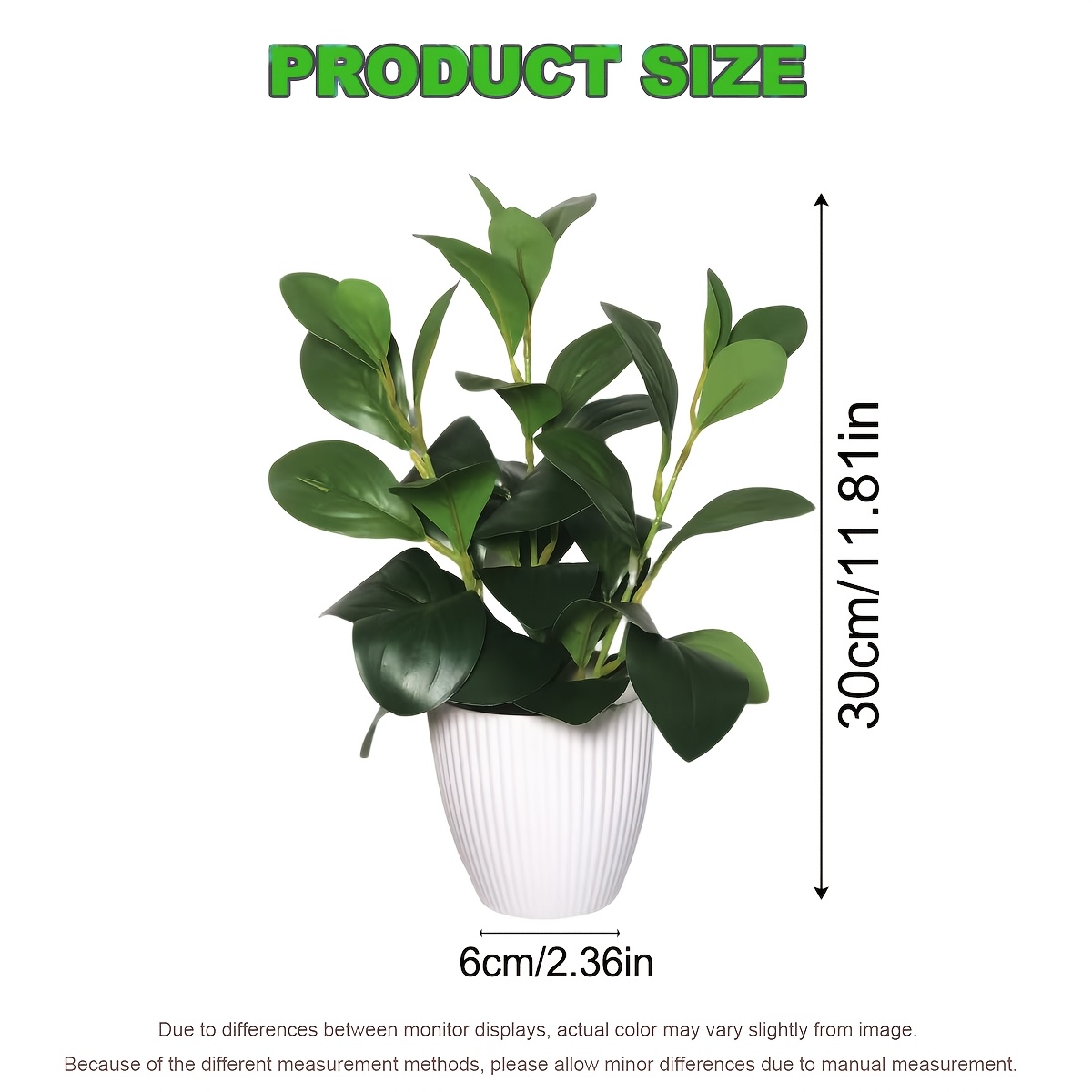 1pc Blooming Artificial Plant 10-inch Realistic Plastic Greenery With White Pot - Low-maintenance Desktop Decor For Office, Home, Easter & Graduation Season