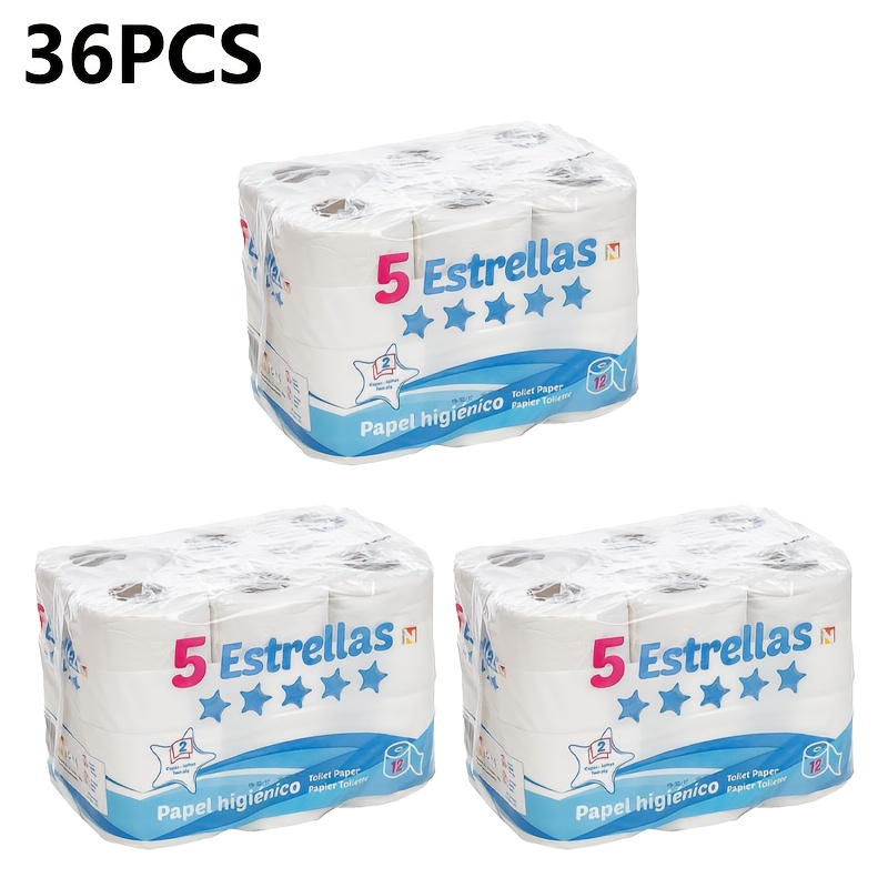 Image of 36 Rolls Premium Toilet Paper Rolls - Unscented, Formaldehyde-free, , Hotel And Home, Soft And Durable, Home Bathroom Essential | Dispenser Compatible | Clean Cost-effective