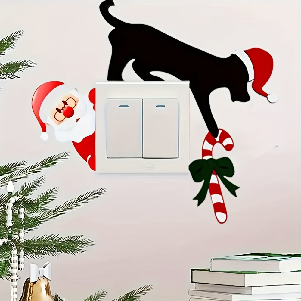 

1pc Wooden Christmas Dog Decor , , Hanging For Decoration, No Needed, Mounted, - Use