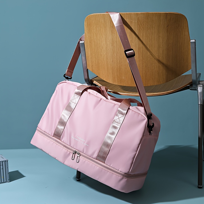 chic womens travel duffle bag shoe compartment large Temu Mauritius