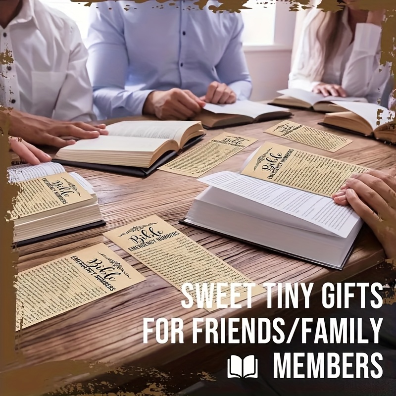 [励志 经文书签] 50张棕色纸质 经文书签 - 适用于教会与主日学用品的励志紧急联系号码，宗教礼品 商品详情 3