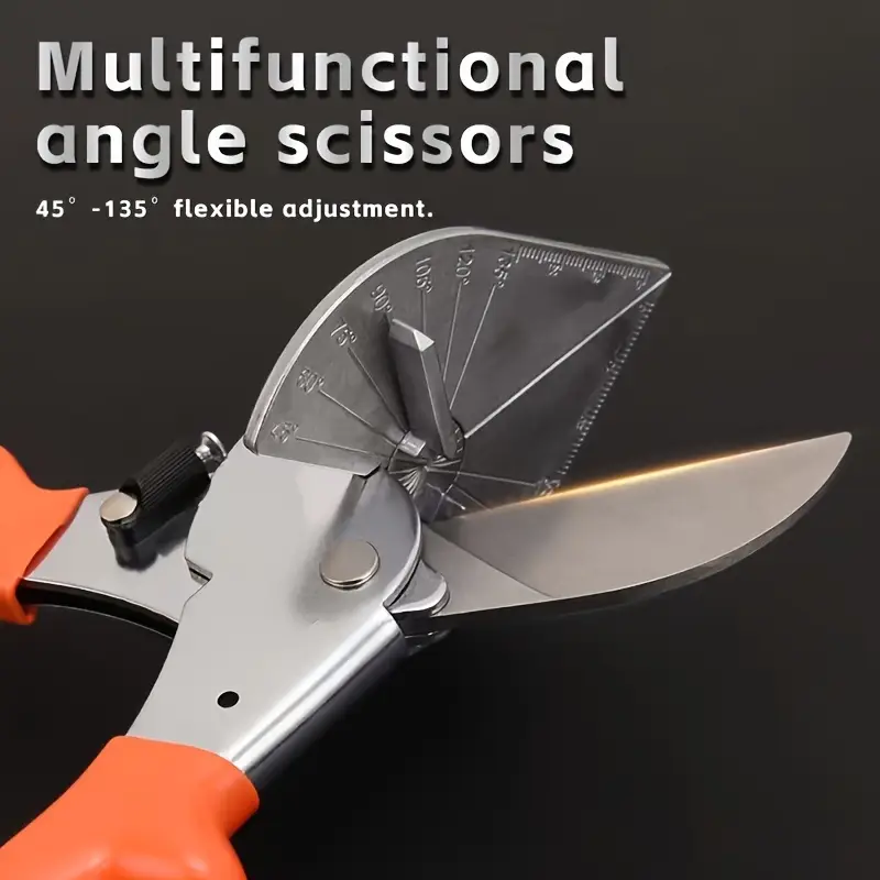 1 angle adjustable scissors 45 135 flexibility durable metal blade labor saving woodworking ideal for home renovation woodworking shears metal construction woodworking tools details 5