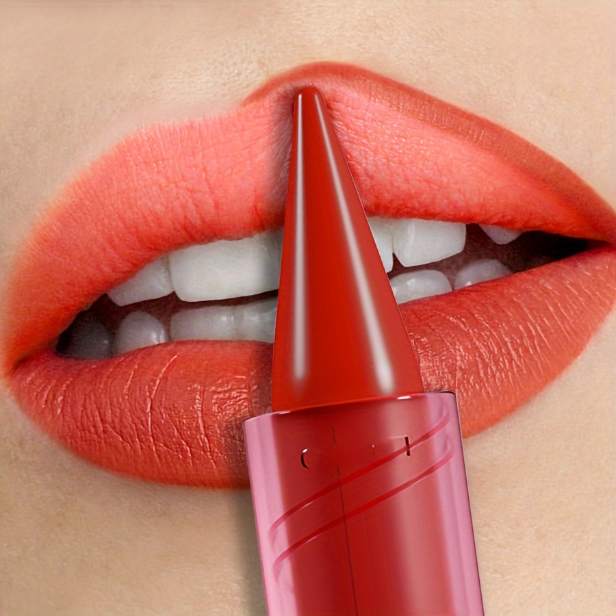 Lipstick, Orange, Waterproof, Lasting Makeup, Matte, Not Sticky, Not Greasy, Not Drying, Lip Liner