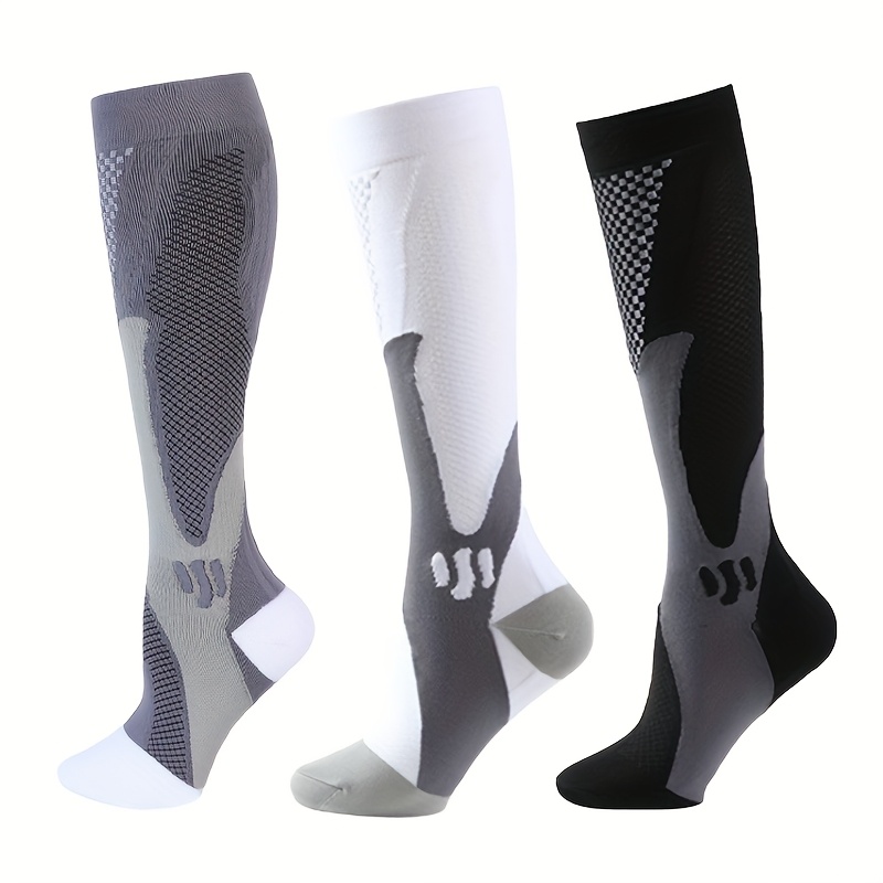 E-shop 3 Paar Kompressionssocken für Damen & Herren, Kompressionsstrümpfe für Freunde, Mutter, Vater, Unterstützung für Sport, Laufen, Wandern,