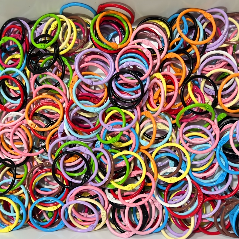 TEMU 90pcs Colored Metal Key Rings, Manual Album Binder Rings For Keychain , Random Mixed Colors Halloween Decorations Christmas Decorations