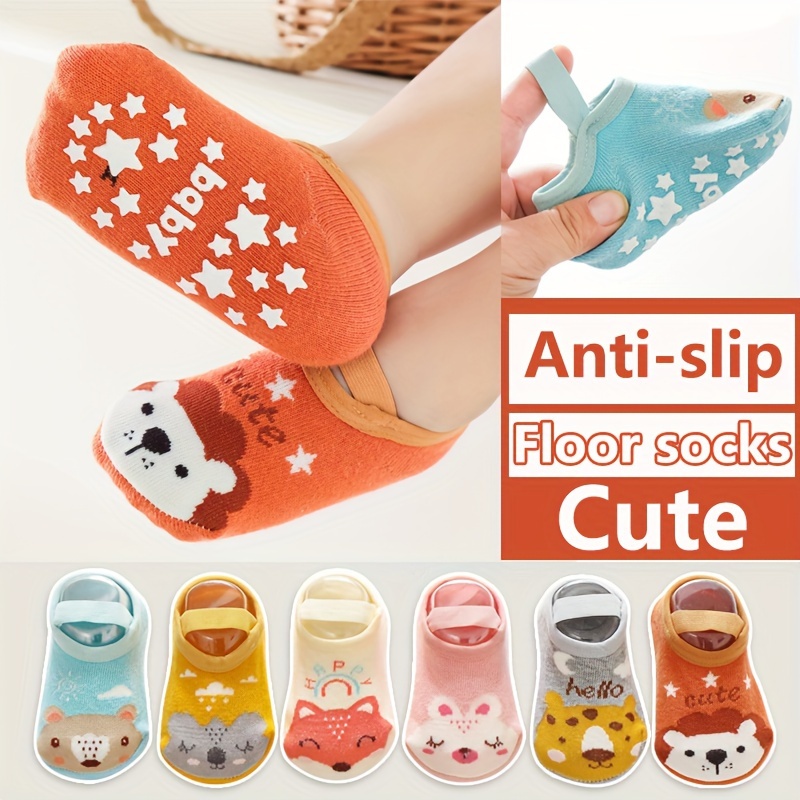 5 Pairs Baby Girls Breathable Cartoon Animals Anti Slip - Temu Canada