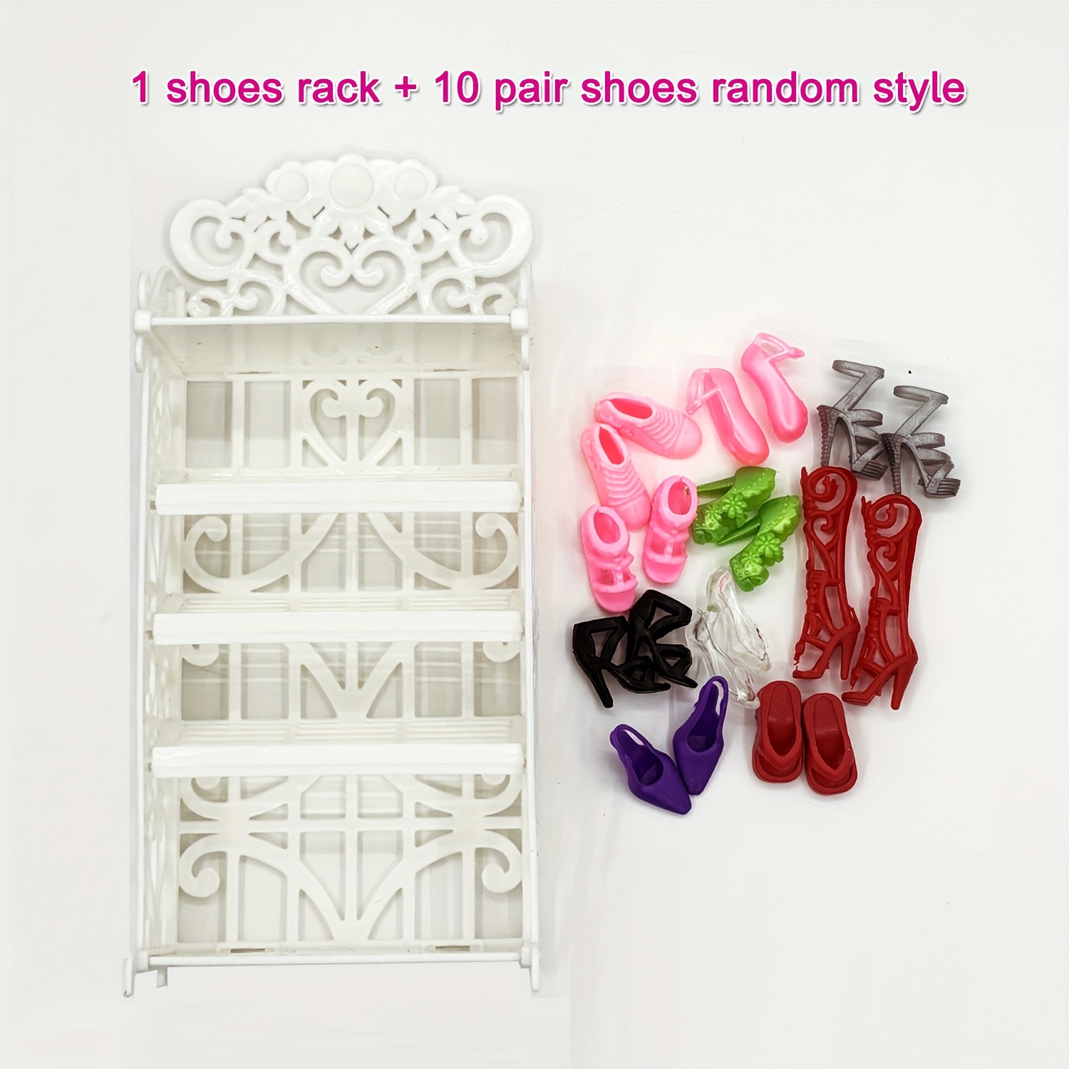 Image of Complete Doll : Random 10 Pairs Of High Heel Boots, Sandals, And More For 11.5 Inch Girl Dolls!