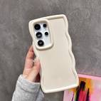 6pcs solid color large hole mobile phone case suitable for samsung galaxy s25 s24 s23 s22 s21 ultra models shockproof