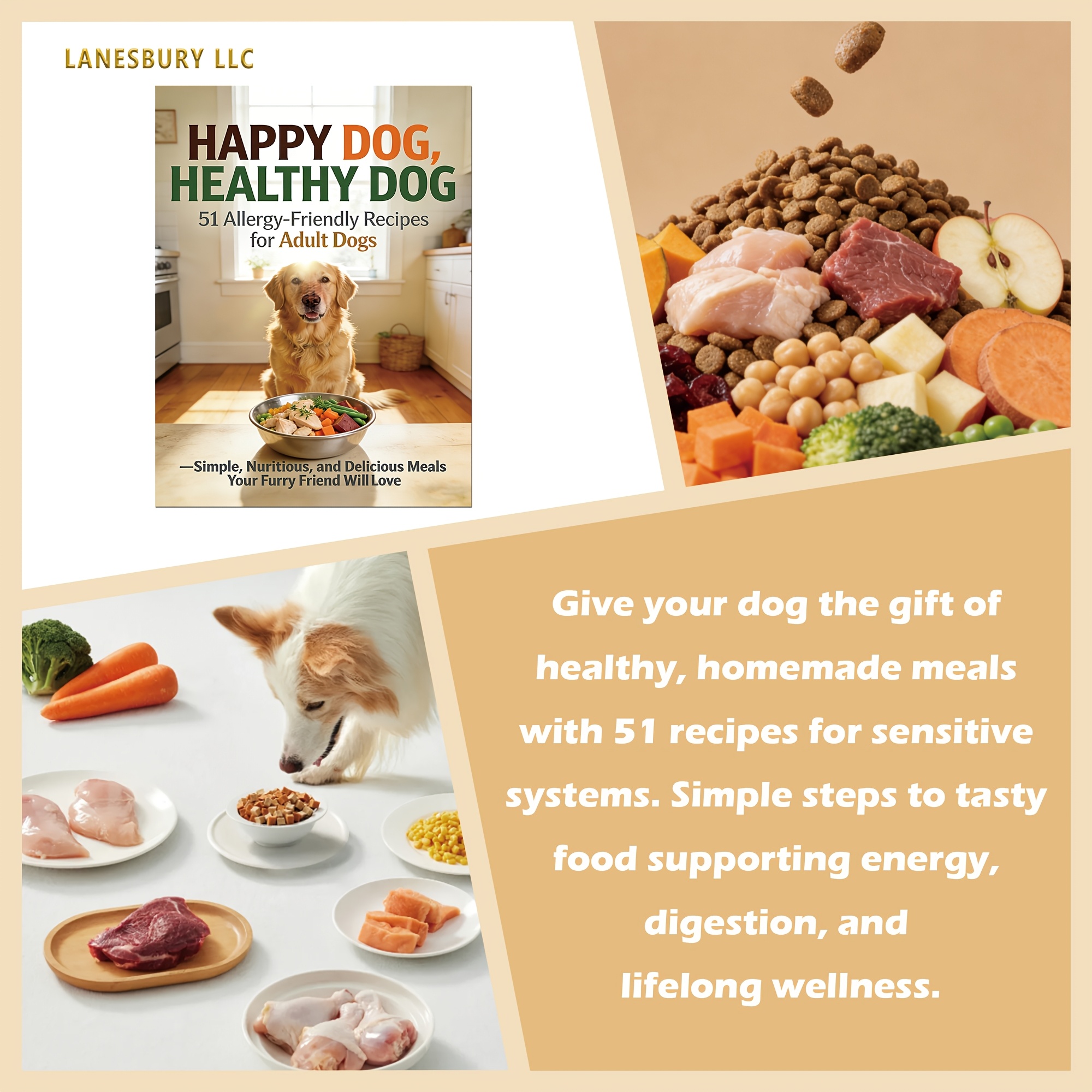 HAPPY DOG, HEALTHY DOG: 51 Allergy-Friendly Recipes for Adult Dogs—Simple, Nutritious, and Delicious Meals Your Furry Friend Will Love
