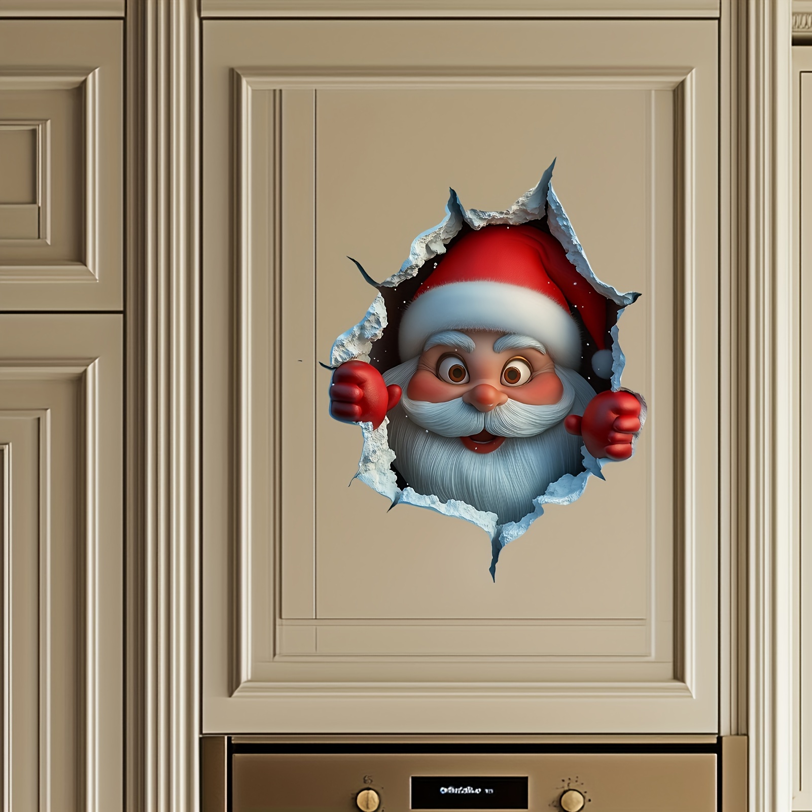 

3d -through Decal, Christmas , Removable For And