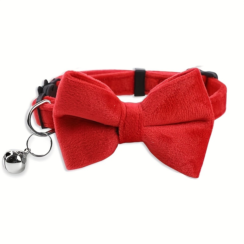 E-shop Stilvolles verstellbares Haustierhalsband mit Glocke Fliege – Ideal für Katzen Welpen