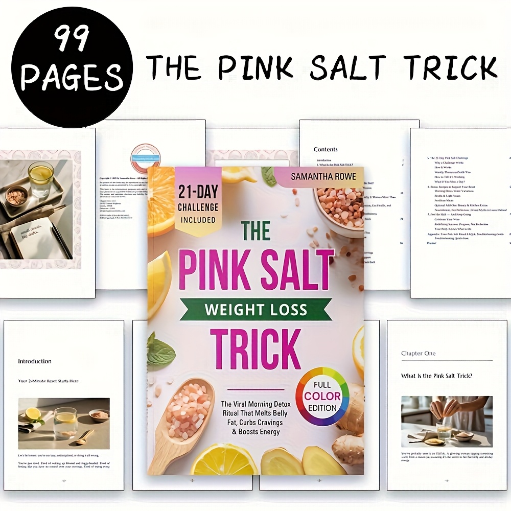 TEMU Pink Salt Weight Loss Guide: 21-day Challenge With Recipes, Daily & - Natural Fat Burning, Wellness & Weight Loss Plan For Women, Includes