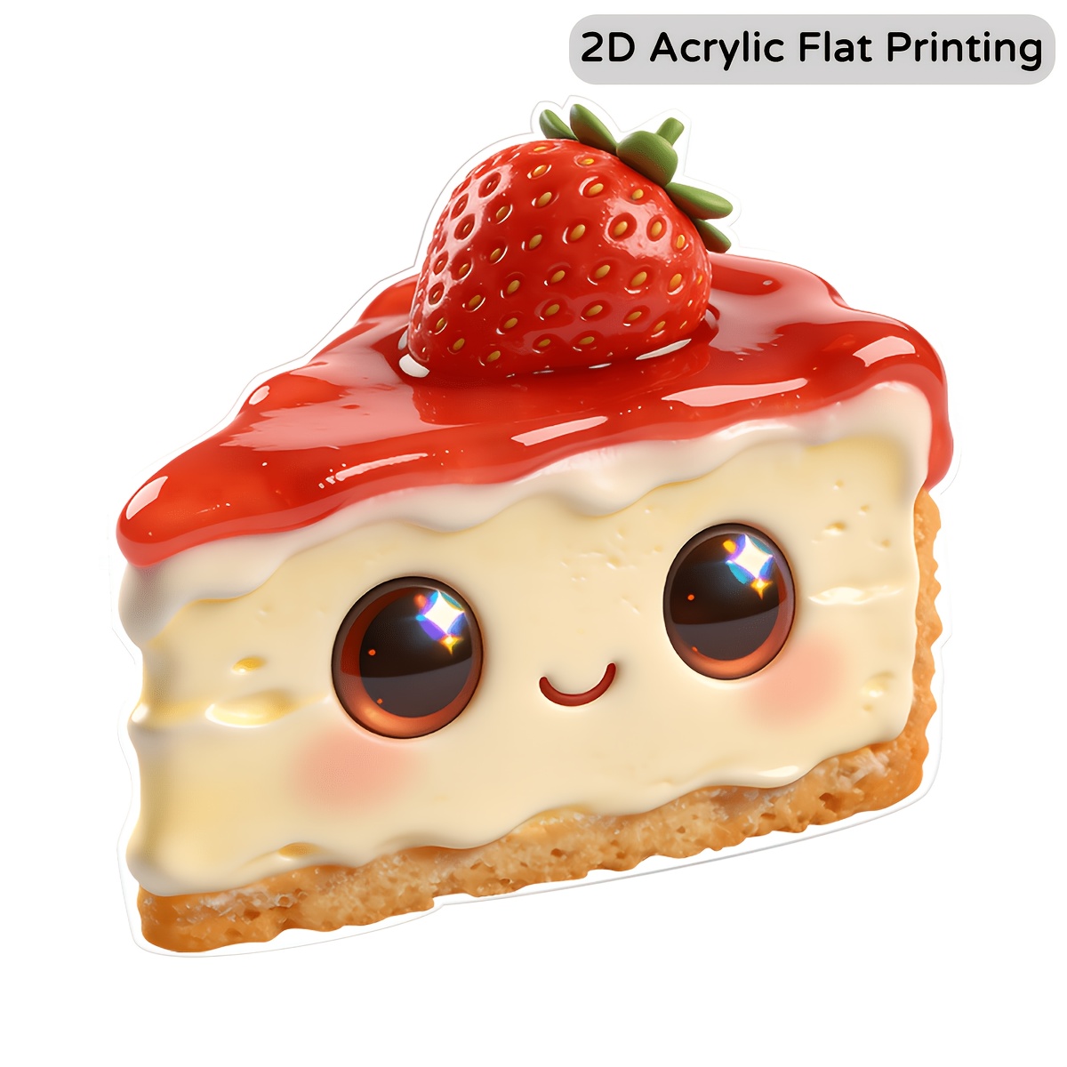 TEMU 1pc Cute Strawberry Cake Pattern Fridge Magnet, Ideal Gift For Food Lovers, Refrigerator Decor, Mailbox Decoration, Doorframe And Furniture Use,