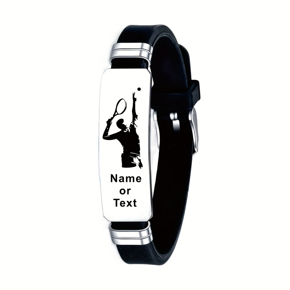 E-shop Personalisiertes Tennis-Armband, ein einzigartiges Geschenk-Accessoire für Tennis-Enthusiasten Fans, ein Feiertags- oder Geburtstagsgeschenk für