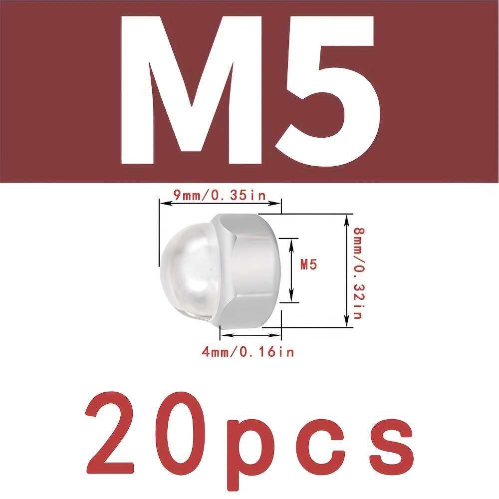 5/10//100pcs Din1587 M3 M4 M5 M6 M8 Stainless Steel A2 A4 Long Connecting Cap Nuts