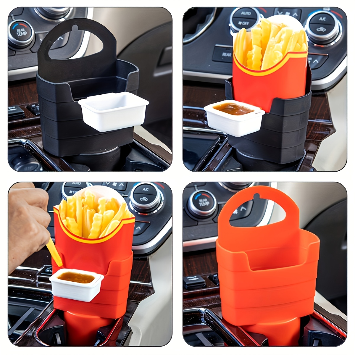 

& Fry Holder With Tray - Pvc, Storage Rack For All Vehicles