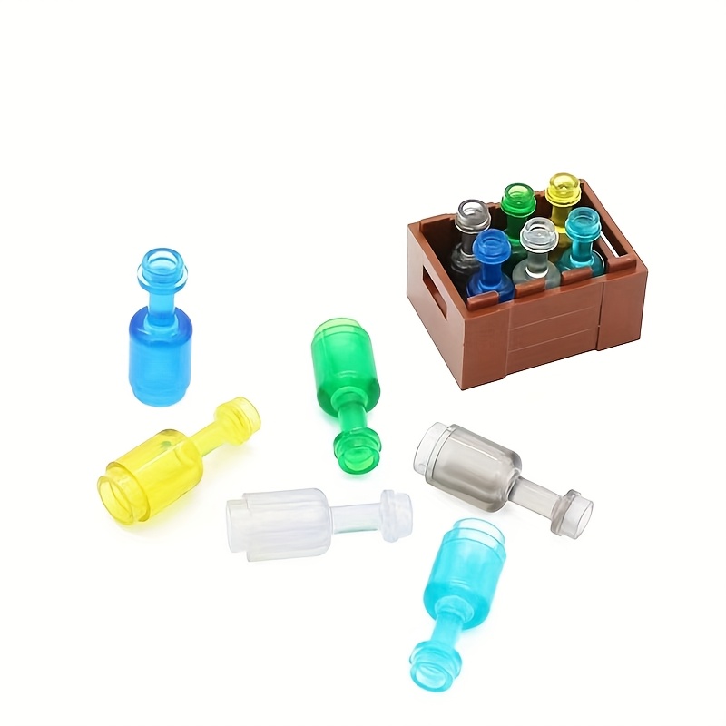 Mini Building Blocks Accessory Set - Bottles & Jars for DIY Scenes