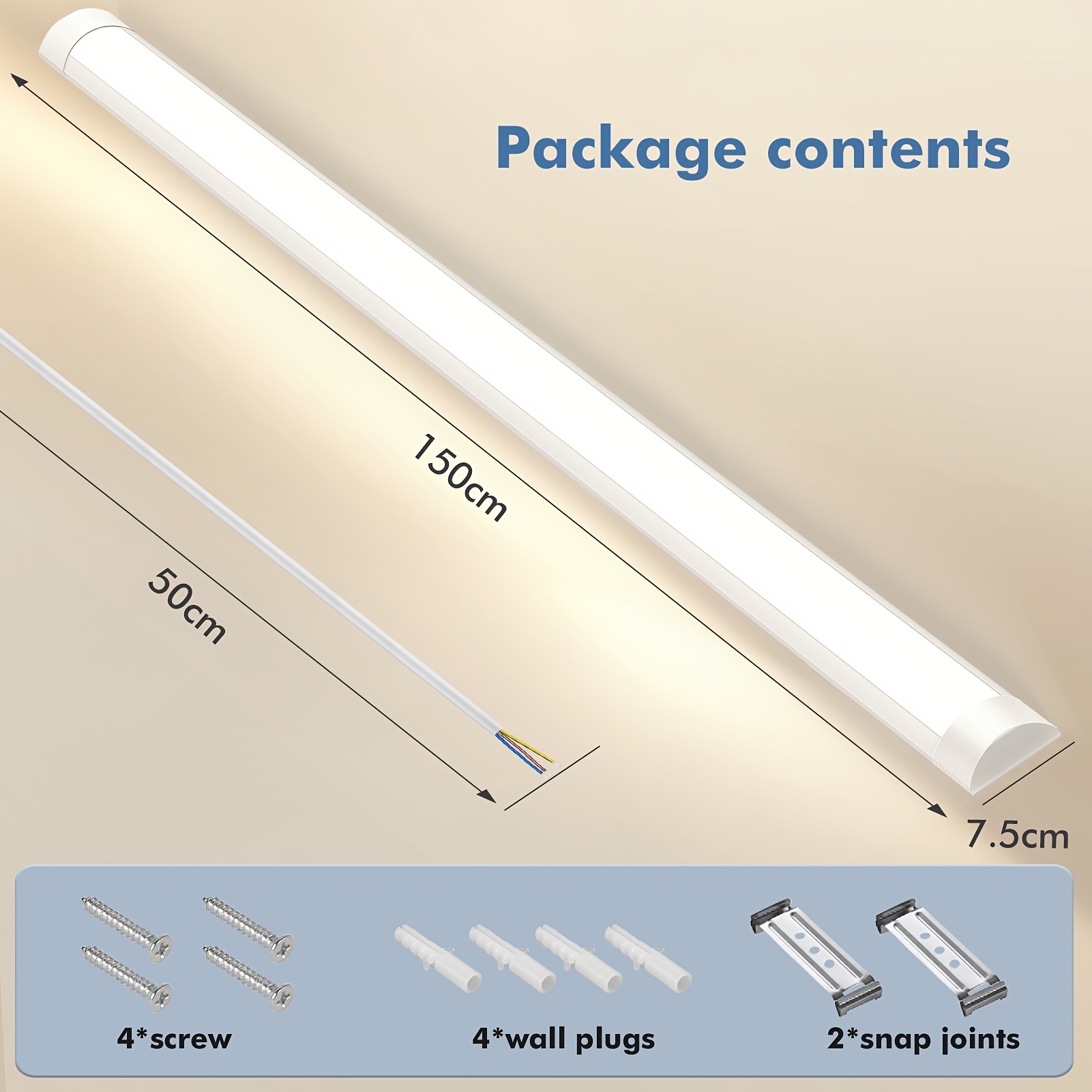 1PAKET 2PAKETA 4PAKETA 5PAKETOV 10PAKETOV 5ft 50W LED cevasta svetilka 145cm za trgovine, delovne , garažne stropne svetilke, za garažo,