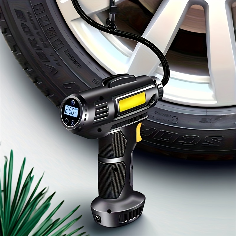 120w portable car air compressor inflate your tires with ease wireless wired handheld pump with led light