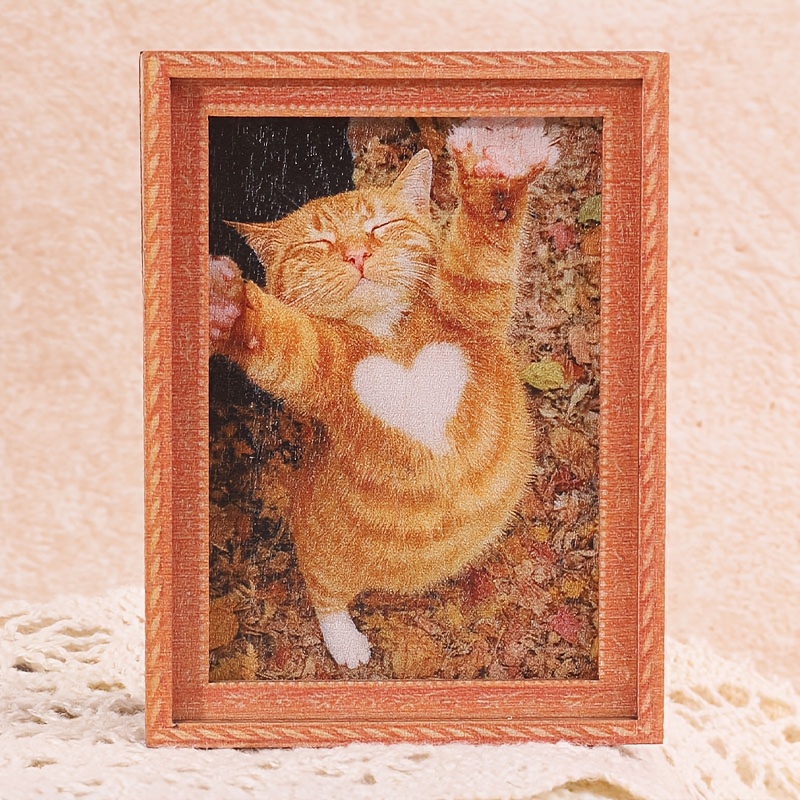 TEMU 1pc Mini Photo Frame Shaped Fridge Magnet, Exquisite Home Decor Gift, Love Heart Element, Wonderful Holiday Present