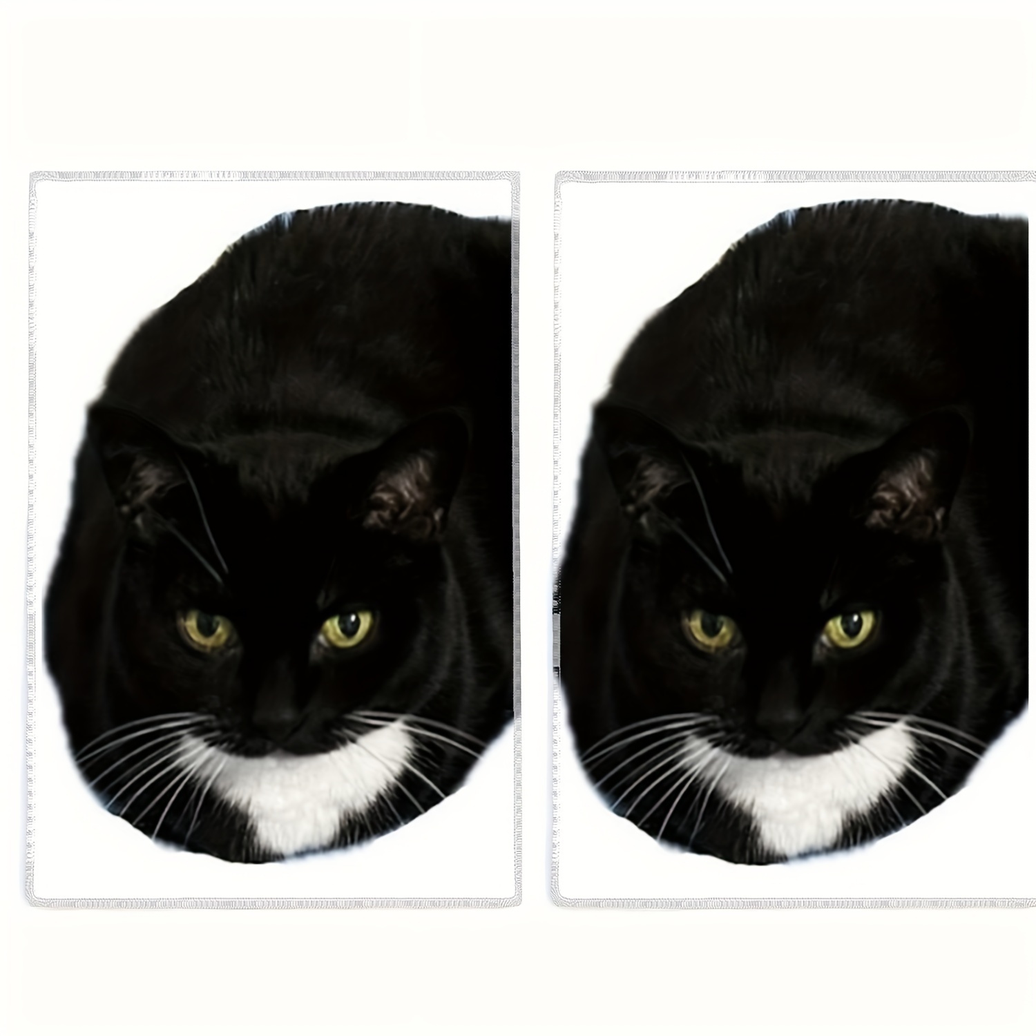 

2pcs Cute Tuxedo Cat Dish Towels - Ultra-absorbent Polyester, 17.7"x23.6", Black & Cat Design, Decorative Kitchen Cleaning Cloths For Home Use, Kitchen Towels, Best For Christmas