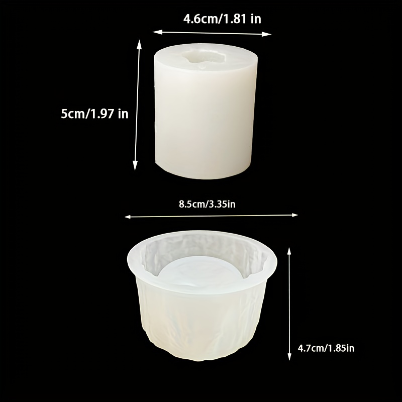 E-shop 2 Stück - Harz-Silikonformen Holzzaun-Aufbewahrungsglas Silikonform Niedliche 3D-Bär-Silikonform Epoxidharz Form Bären-Kerzen-Deko Silikonform