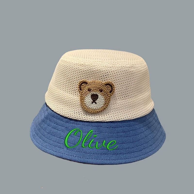TEMU Personalized Custom Name Hat - Lightweight Breathable Bucket Hat With Adjustable Drawstring, For Women, S, Back To, Travel, Birthday Gifts - Add