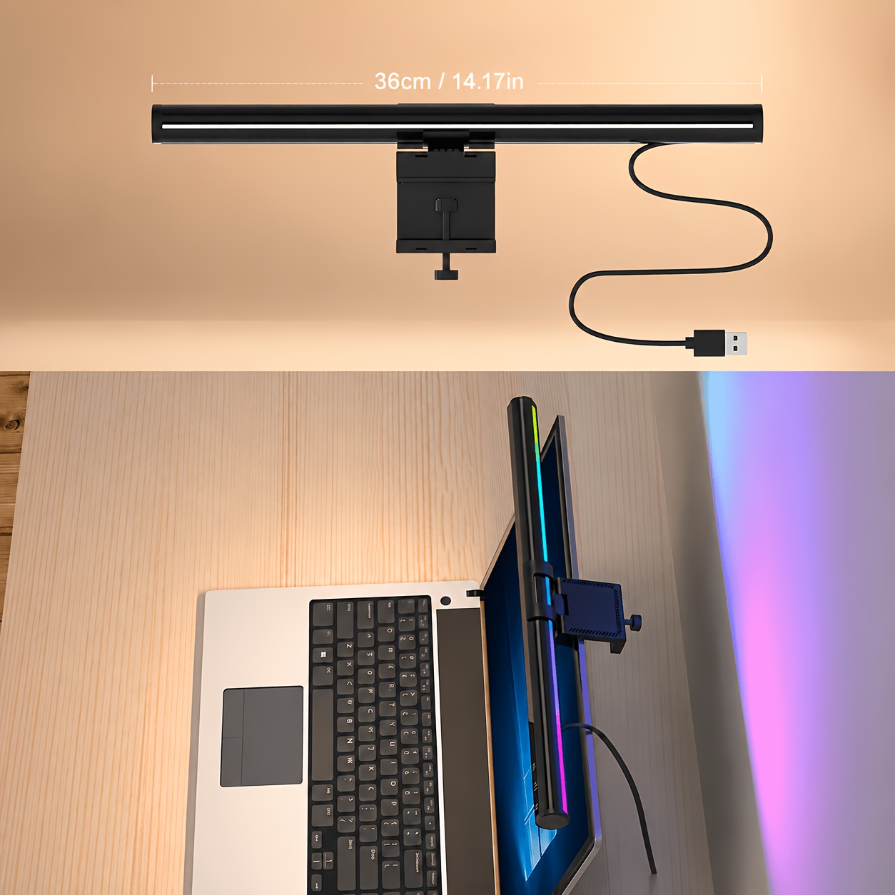 Monitor Light Bar with Touch Control for Dimmable Reading