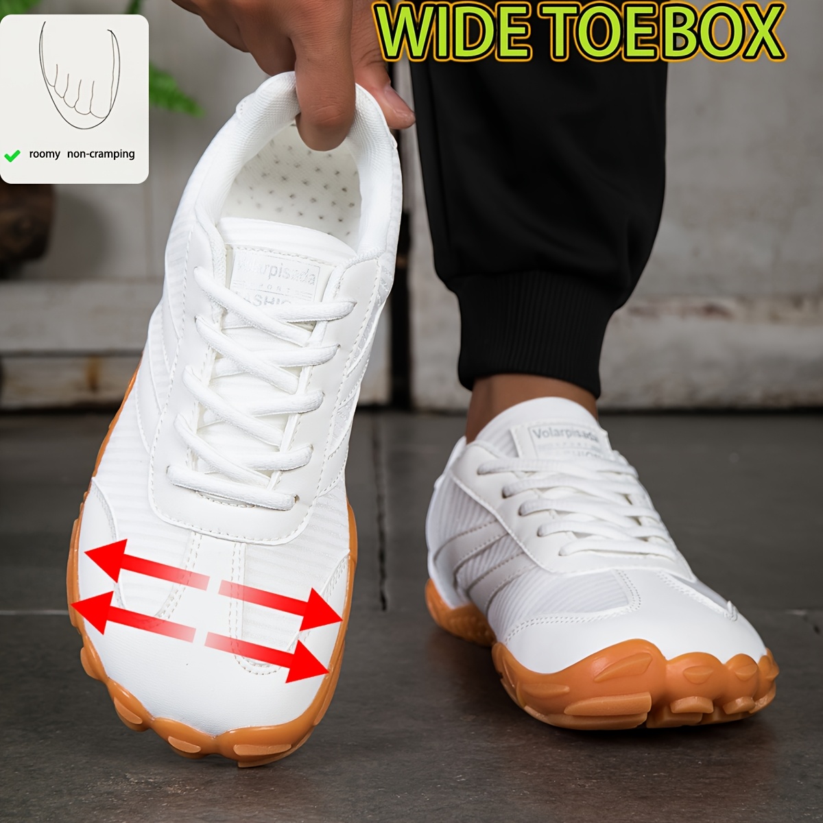 Women's Wide Last Sports Shoes, Lightweight and Breathable