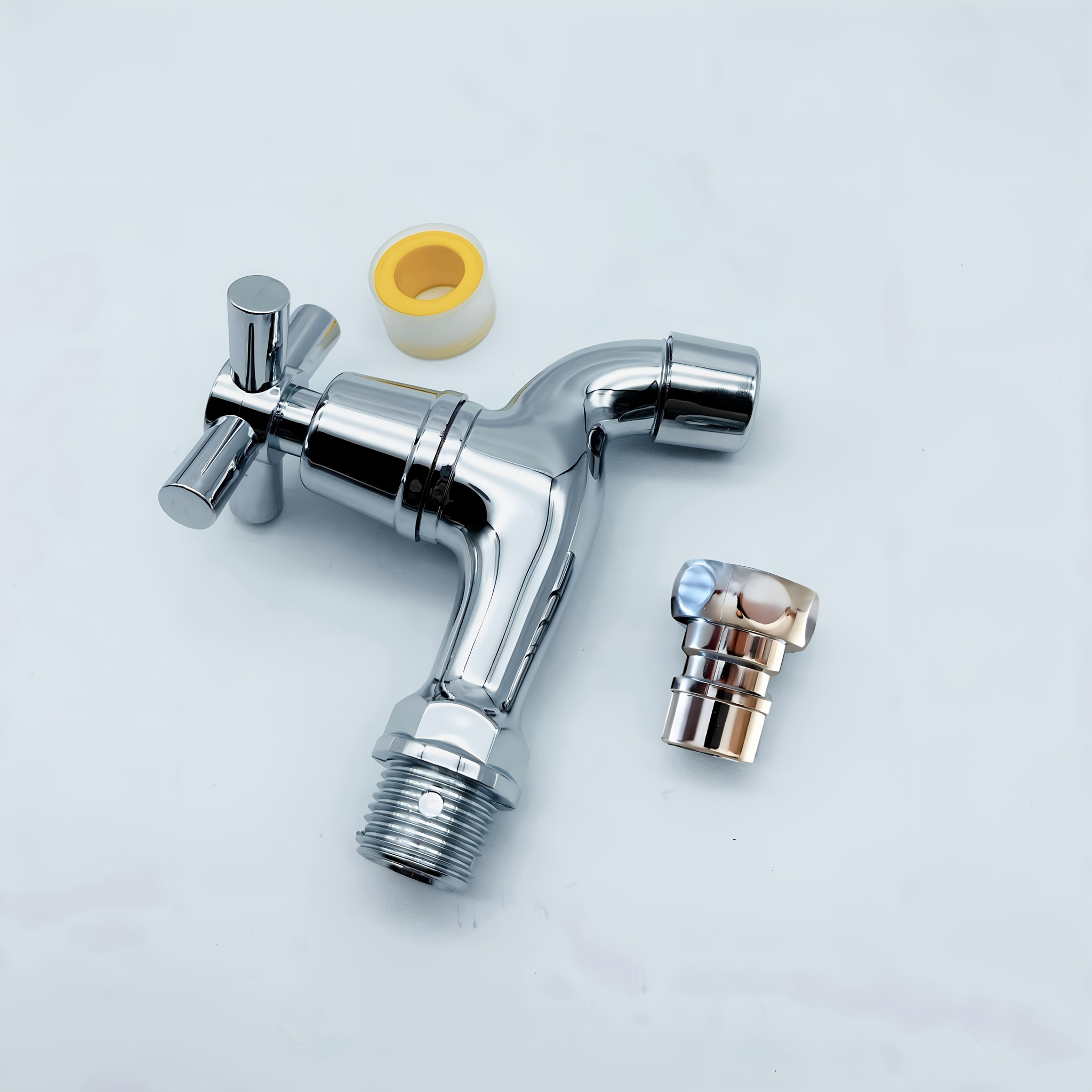 Image of Faucet Made Of Abs Material, With G1/2 Inlet Connection; And Suitable For Use In Homes, Rvs, Kitchens, Bathrooms, As Well As In Outdoor Areas For Watering Plants And Washing Cars.
