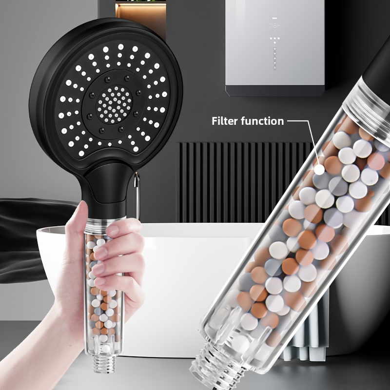 High Pressure Filtered Handheld Shower Head with 6 Spray Modes