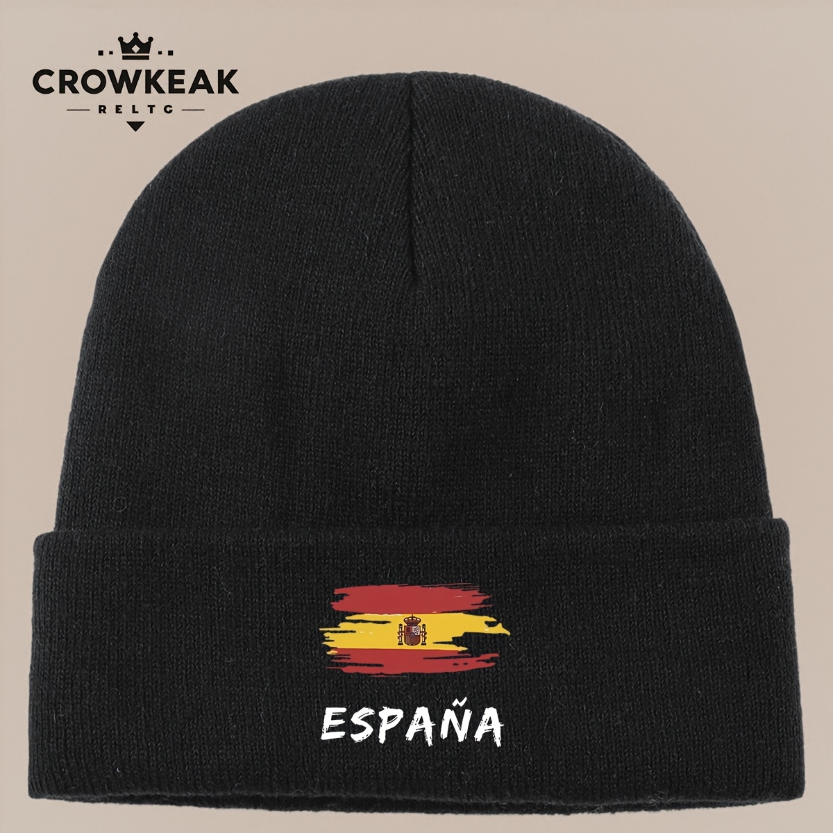 TEMU 1pc Gorro de Invierno "" con Estampado de , Gorro de Punto Vintage para Hombres y Mujeres, Gorro y , Gorro de Pesca para Exteriores, Gorro
