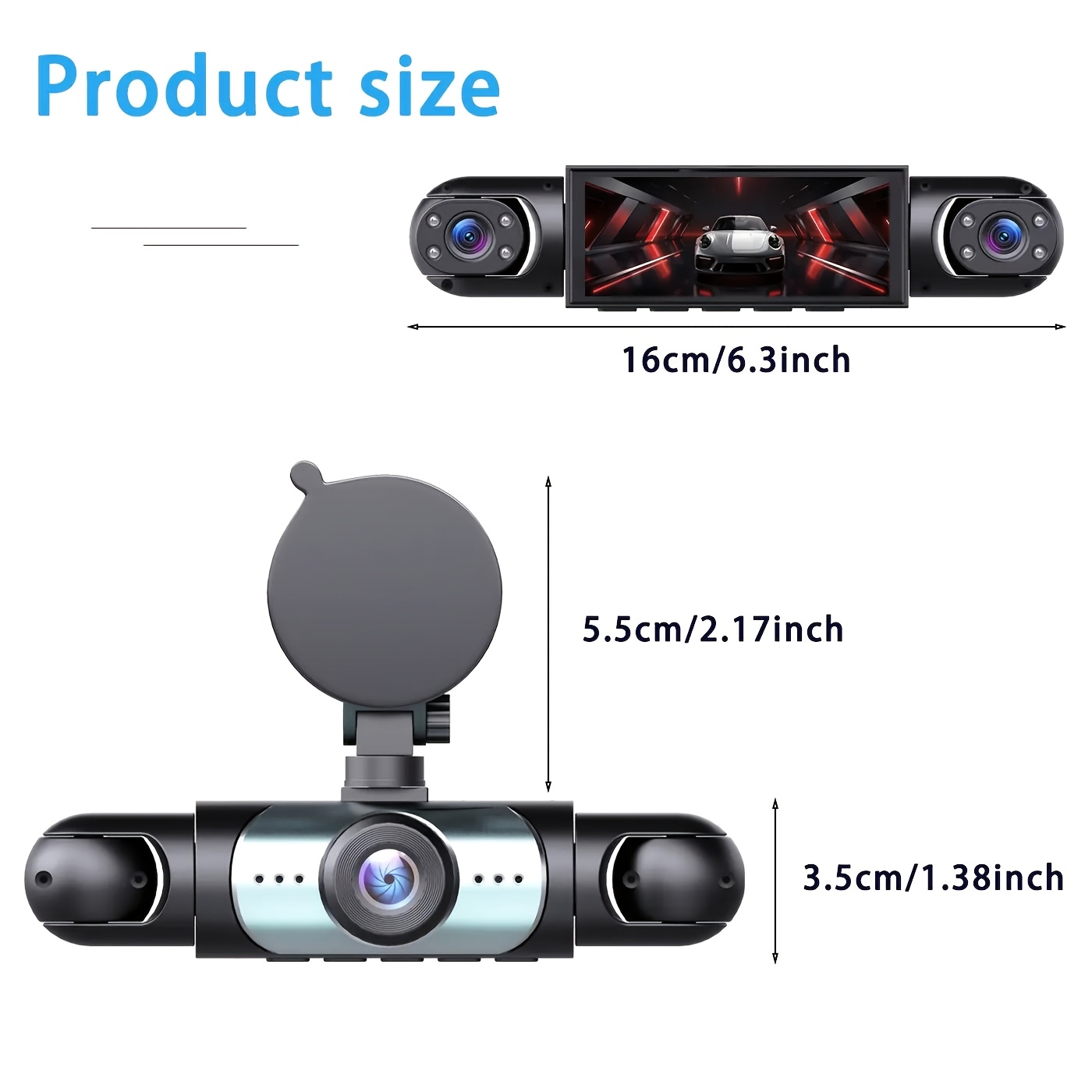 四通道行车记录仪，配备32gb内存卡，车载摄像头1080p前置与720p前后左右全覆盖，高清夜视，wdr，g传感器，循环录像——汽车配件/车载仪表摄像头/圣诞礼物/安全驾驶黑匣子，防撞陶瓷必备车载监控系统 商品详情 7