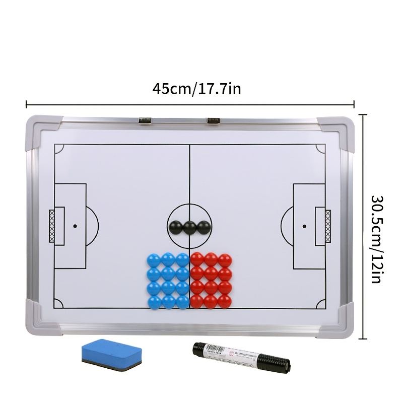 Image of Aluminum Alloy Magnetic Soccer Board, Wall Mounted Soccer Strategy Whiteboard, Football Coaching Clipboard