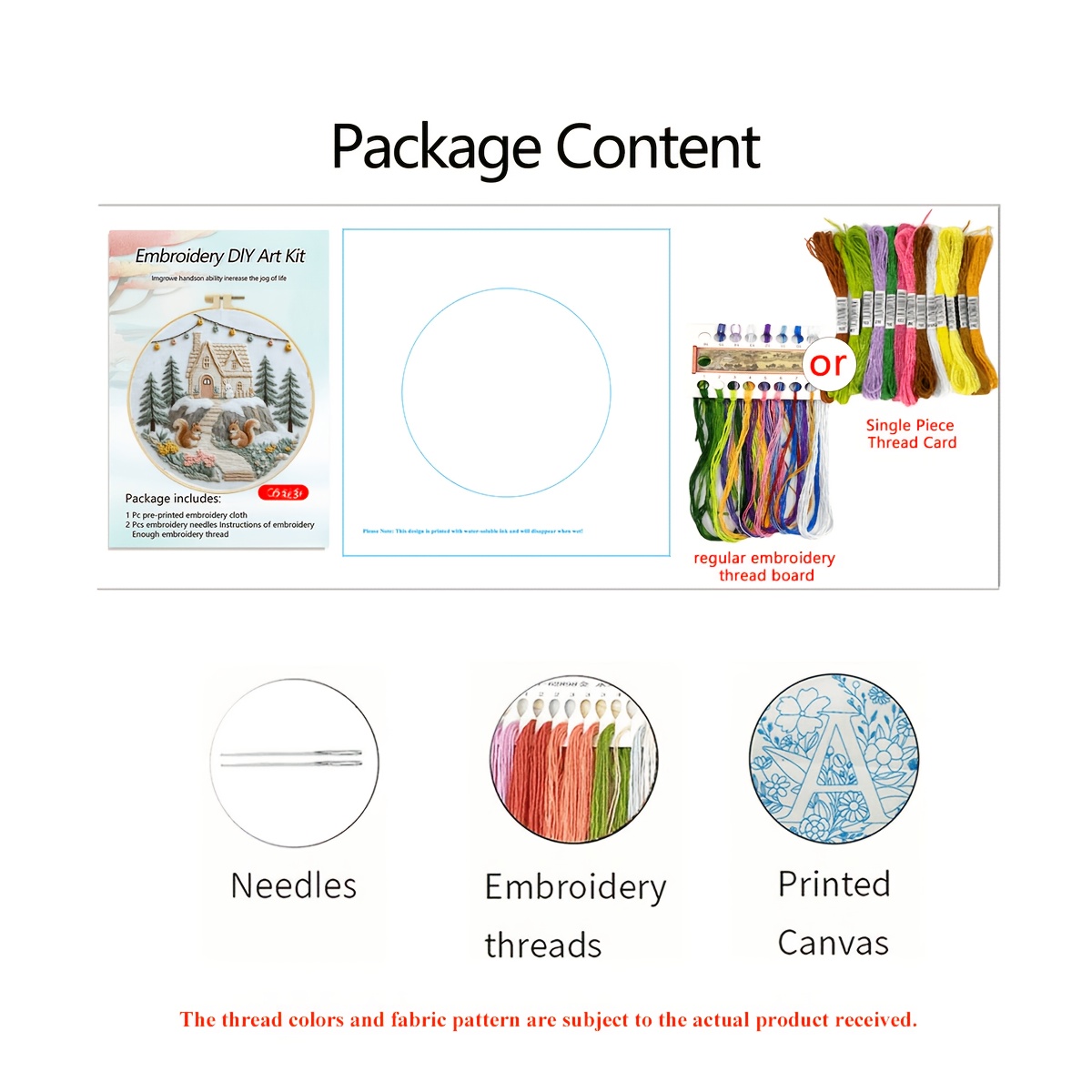 Small Animal House Handcraft Material Pack Embroidery Kit