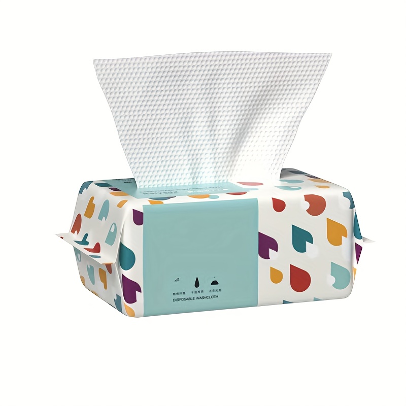 Image of 100-pack Cleansing Facial Towels, Makeup Remover Cloths, Disposable Face Towels, Cleaning Wipes, Dual-use Dry And Wet Facial Towels