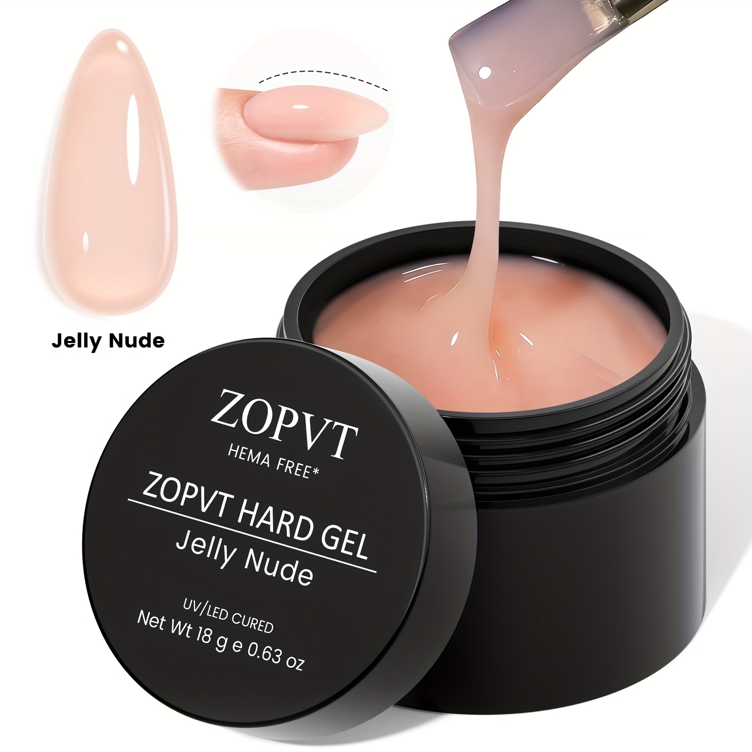 Image of Zopvt - Gel For Nails - 0.63oz 9-in-1 Jelly Nude /led Lamp Cured Sculpting Stengthener Gel For Nail Extension & For Nail High Hardness For Nails For Manicurist