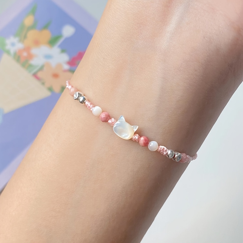 Sweet Candy Color Beimu Cat Bracelets for Couples