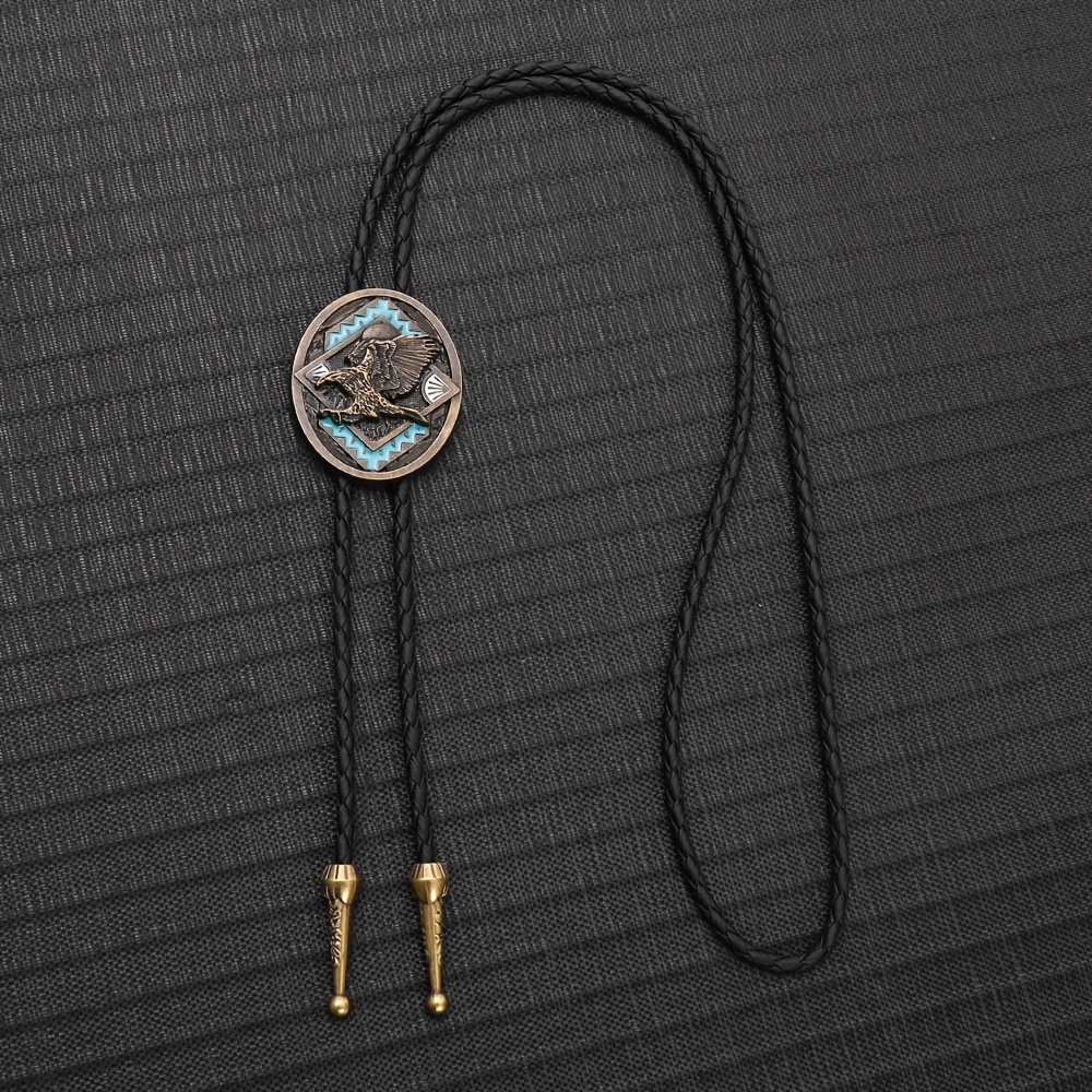 TEMU Minimalist Retro Eagle Sculpture Bolo Tie Men's Western Cowboy Bow Tie Additions Fashion Shirt Ornaments