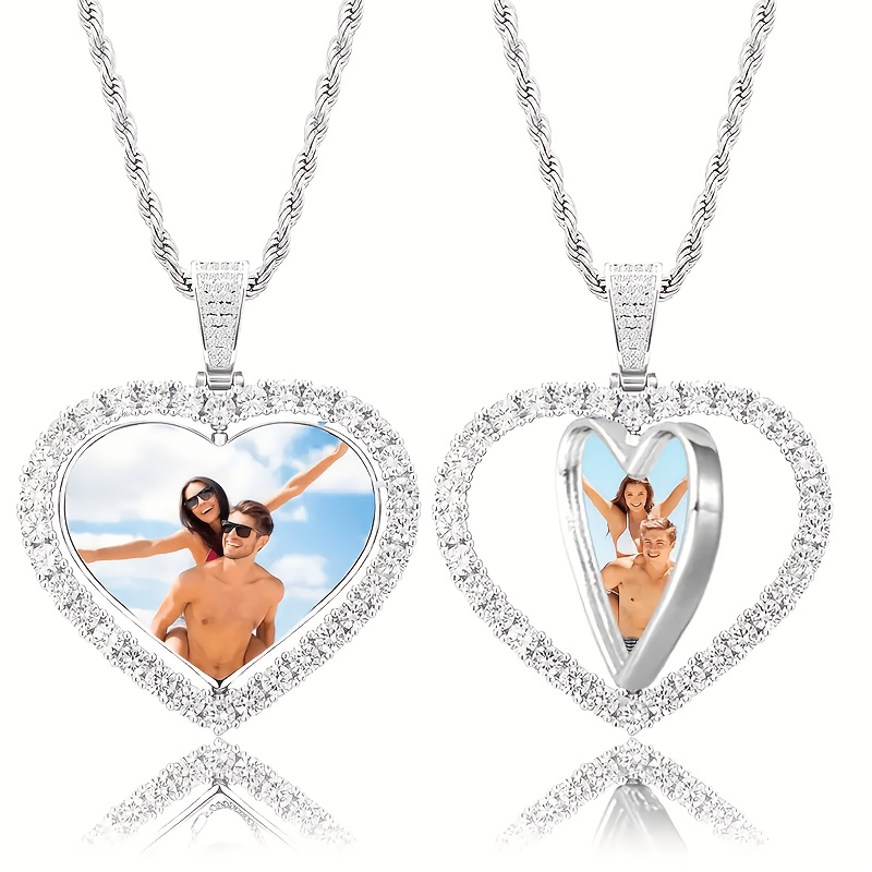 Personalized Photo Necklace with Custom Photo/Text Charms