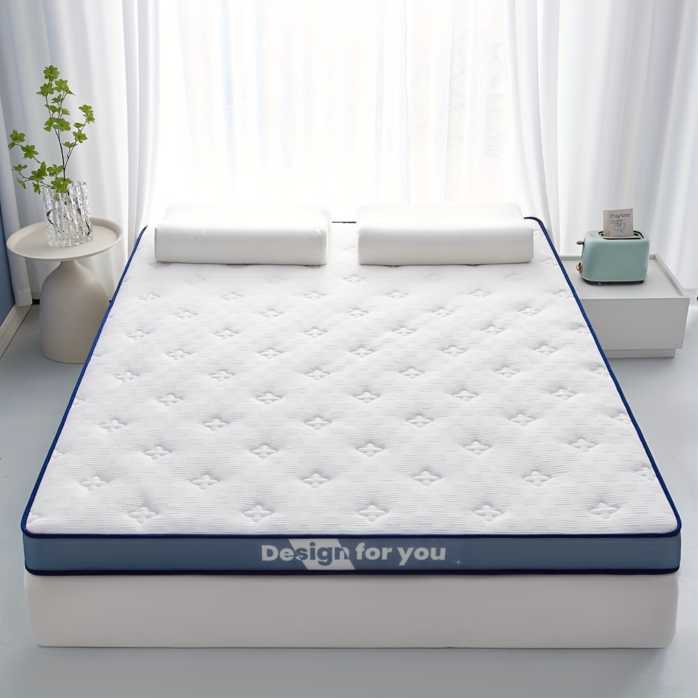 1pc thickened quilted latex layer high rebound   memory foam mattress memory high rebound latex thickened knitted breathable non slip mat foldable   mattress pillow core not included details 0