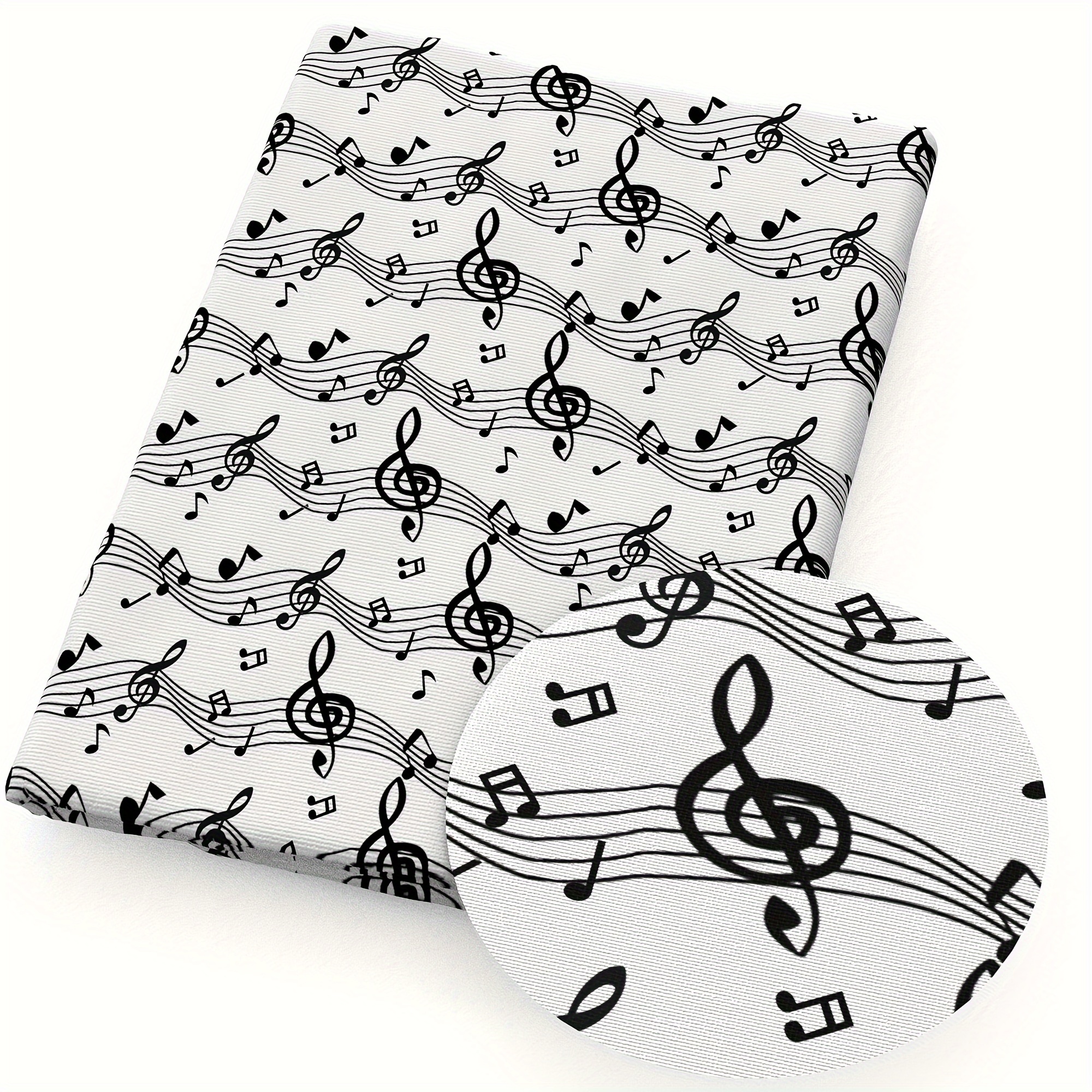 1pc 57x19.68inch Music Notes Series Pattern Quilting Fabric Polyester Craft Diy Handmade Fabric Precut For Diy Handmade Craft