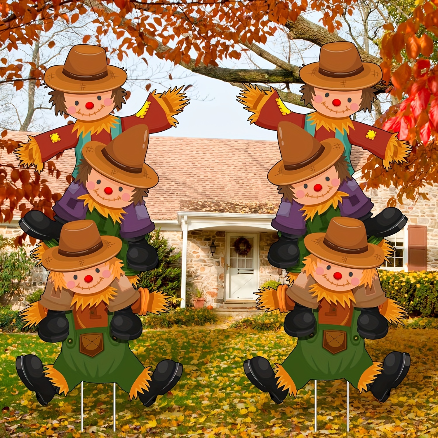 

Set Of 2 Yard Signs With Stakes - 39 Inch Tall Outdoor Fall Decorations, Waterproof Plastic Thanksgiving Lawn Stakes For Garden, Patio & Party Autumn Decor, No Electricity Needed