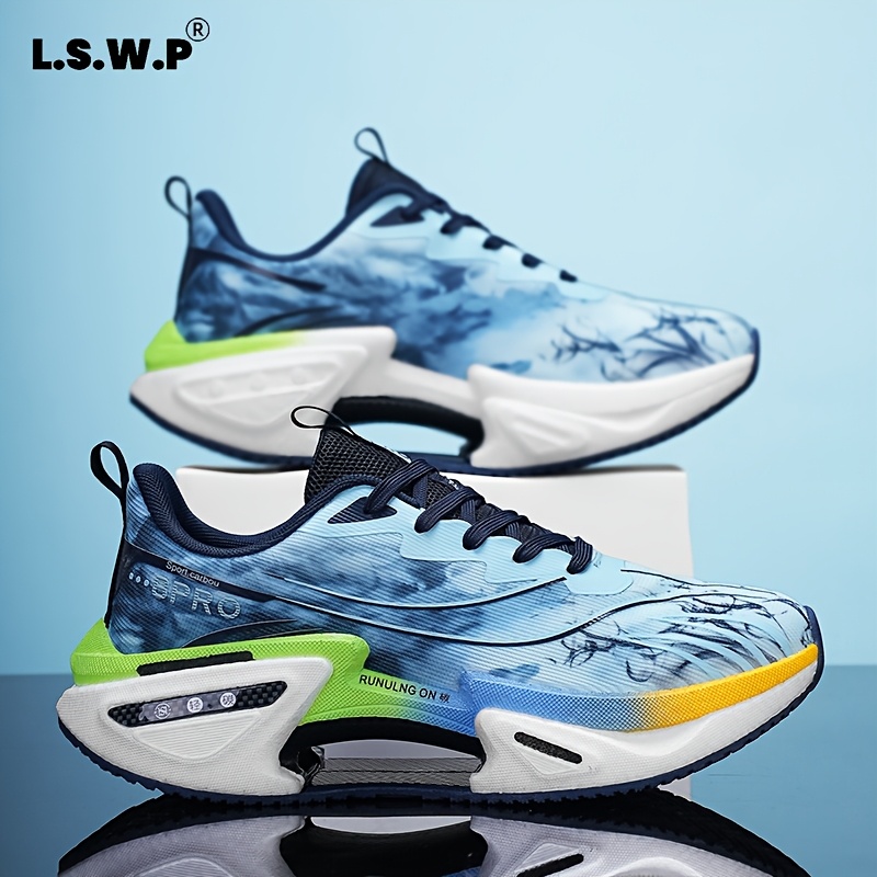 TEMU Men's Fashionable And Trendy Casual Athletic Shoes For Outdoor Running, Thick Sole, Suitable For Fashionable And Trendy Individuals For Running,