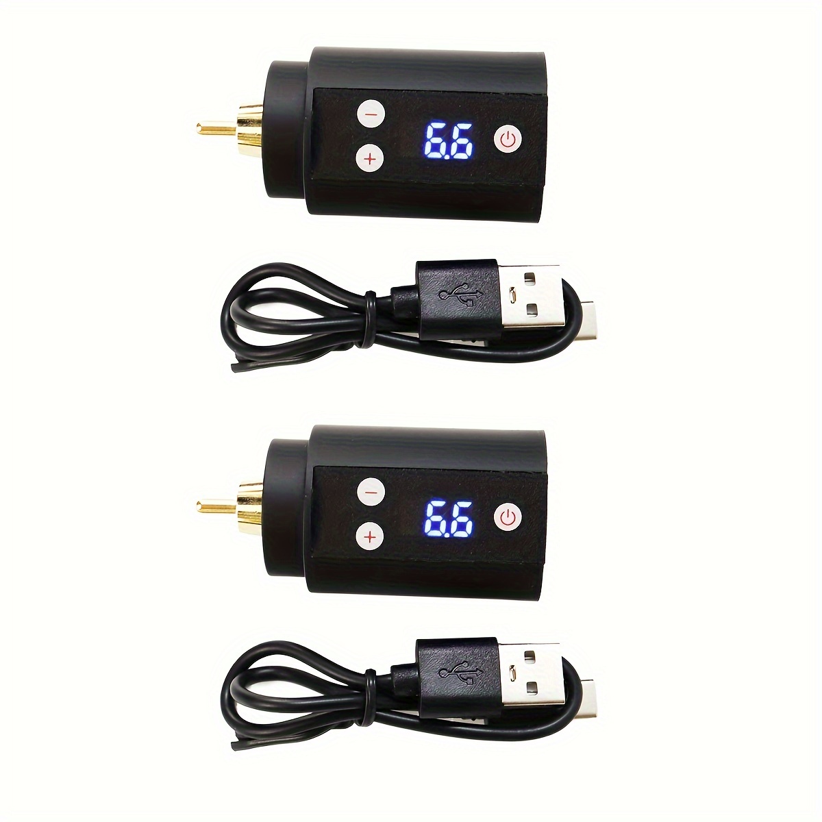 

2 Pack Charger For Rca Tattoo Black Rca Tattoo Power Supply Usb Charging Adjustable 3 To 12v Voltage Cordless Tattoo Pen Power