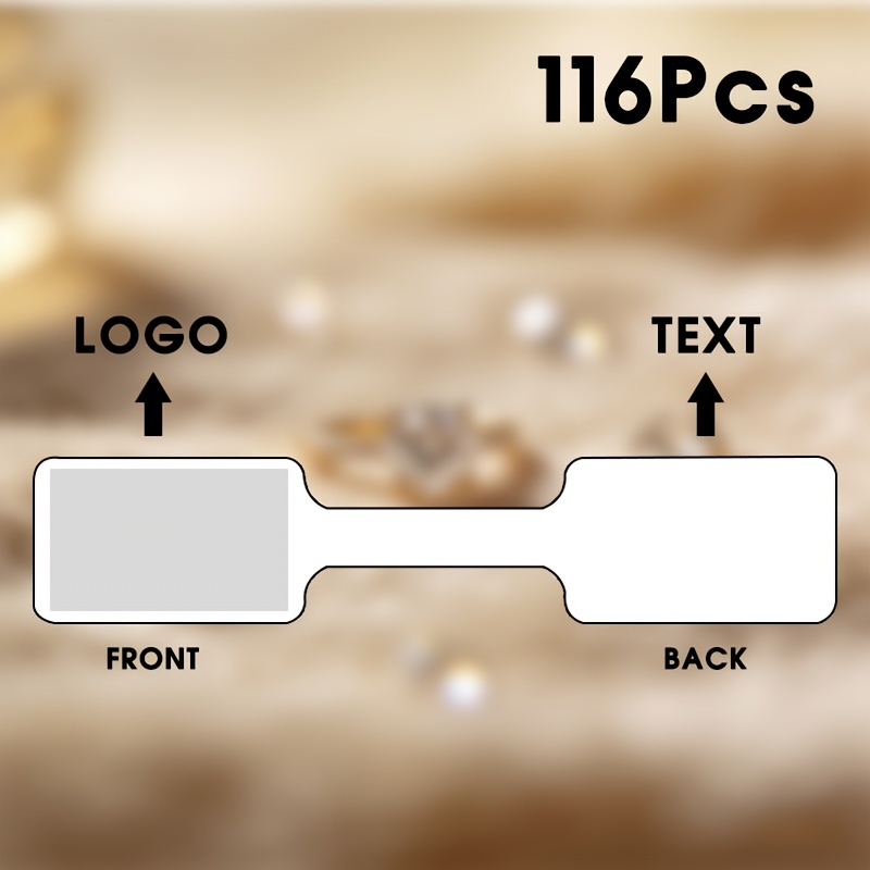 TEMU Customizable 58/116 Style Jewelry Price Tag Stickers, Suitable For Bracelets, Rings, And Diy Crafts - Text/image